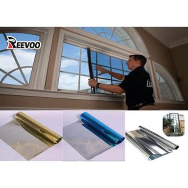 Satu Arah Kaca Jendela Isolasi Film Cermin Perpindahan Panas Reflektif